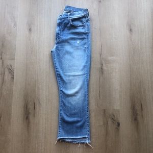 MOTHER Denim Insider Crop Step Fray